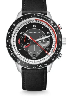 STERNGLAS Herrenuhren-TACHYMETER 2.0 schwarz Band Modena schwarz S01-TM03-MO01
