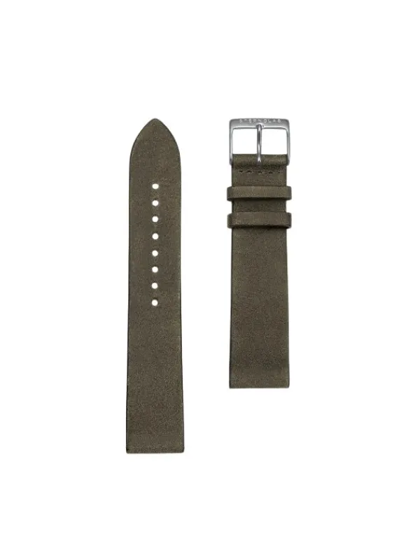 STERNGLAS Zubehör-Vintage 20 mm natogrün, silber matt S03-VI18