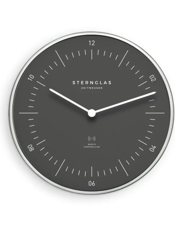 STERNGLAS Wecker + Co. | Wanduhren-Wanduhr NAOS 30cm grau FUNK S14-009