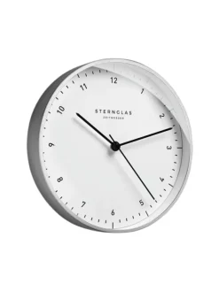 STERNGLAS Wecker + Co. | Wanduhren-Wanduhr ZIRKEL weiß S14-001