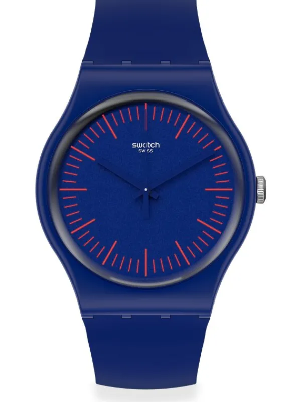 SWATCH Damenuhren-BLUENRED SUON146