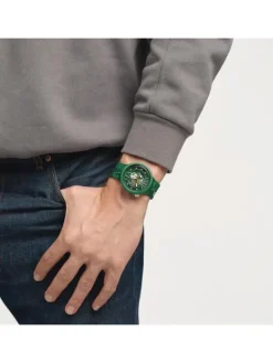 SWATCH Damenuhren-CAMOFLOWER GREEN SB05G104