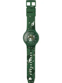 SWATCH Damenuhren-CAMOFLOWER GREEN SB05G104