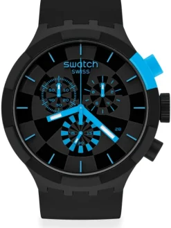 SWATCH Herrenuhren-CHECKPOINT BLUE SB02B401