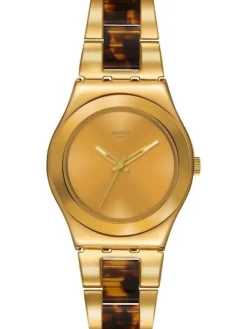 SWATCH Damenuhren-CHICDREAM GOLDEN YLG127G