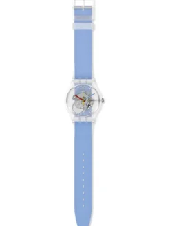 SWATCH Herrenuhren | Damenuhren-CLEARLY BLUE STRIPED SUOK156