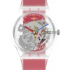 SWATCH Herrenuhren | Damenuhren-CLEARLY RED STRIPED GE292