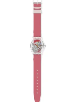 SWATCH Herrenuhren | Damenuhren-CLEARLY RED STRIPED GE292