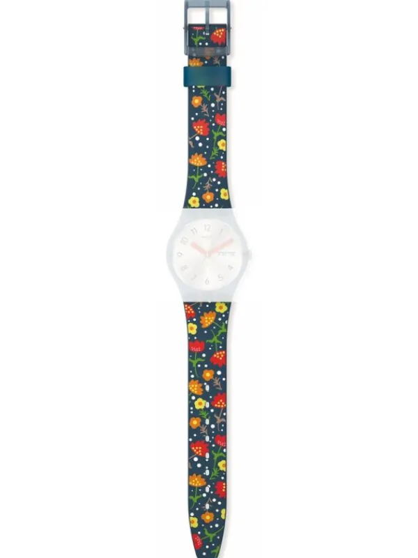 SWATCH Uhrenarmbänder-Ersatzband f. ASO28N704 - ESSENCE OF FLOWER / SILICONE S ASO28N704