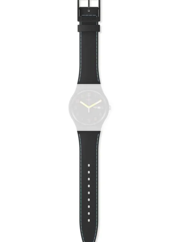 SWATCH Uhrenarmbänder-Ersatzband f. ASO29B707 - DARK GLOW / SILICONE STRAP ASO29B707