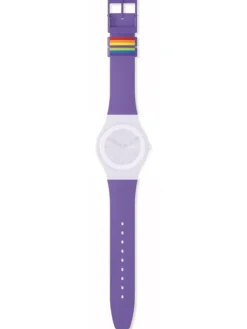 SWATCH Uhrenarmbänder-Ersatzband f. ASO29V700 - PROUDLY VIOLET / SILICONE STRA ASO29V700