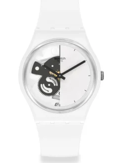 SWATCH Damenuhren-LIVE TIME WHITE SO31W101