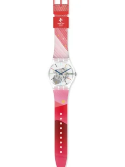 SWATCH Damenuhren-RED RIVERS AND MOUNTAINS SO29Z105