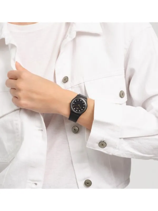 SWATCH Damenuhren-SPARKLE NIGHT SO31B102