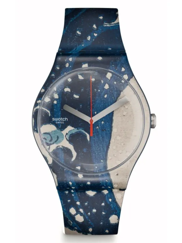 SWATCH Herrenuhren | Damenuhren-THE GREAT WAVE OFF KANAWAGA SUOZ351