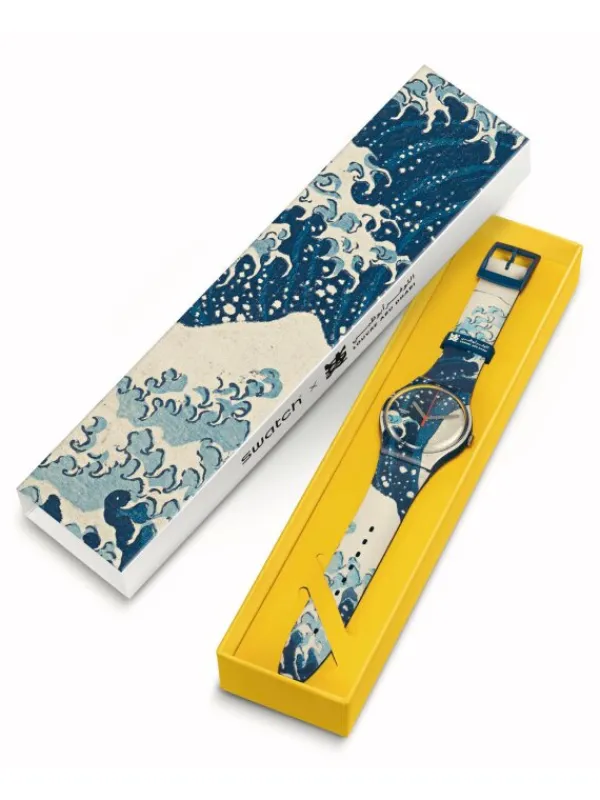 SWATCH Herrenuhren | Damenuhren-THE GREAT WAVE OFF KANAWAGA SUOZ351