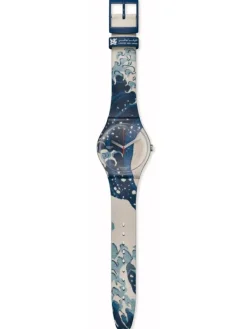 SWATCH Herrenuhren | Damenuhren-THE GREAT WAVE OFF KANAWAGA SUOZ351
