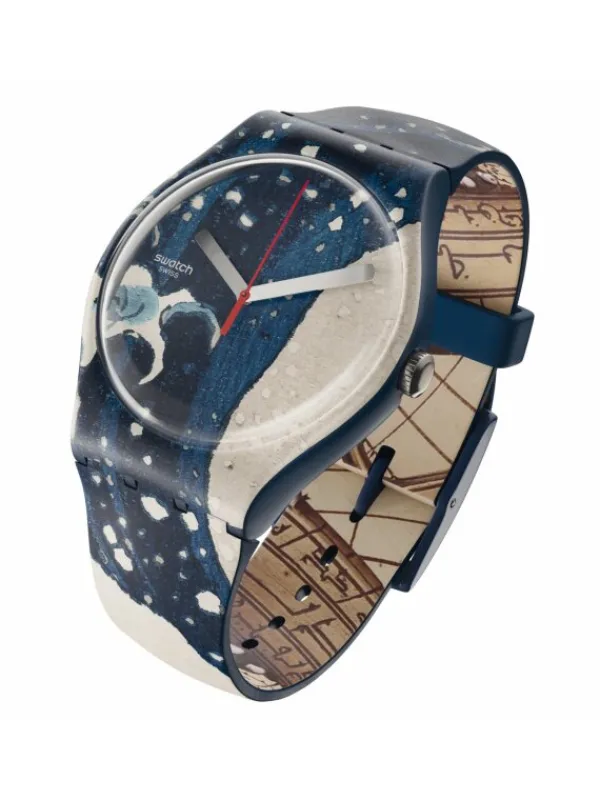 SWATCH Herrenuhren | Damenuhren-THE GREAT WAVE OFF KANAWAGA SUOZ351