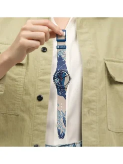 SWATCH Herrenuhren | Damenuhren-THE GREAT WAVE OFF KANAWAGA SUOZ351