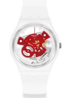 SWATCH Herrenuhren | Damenuhren-TIME TO RED SMALL SO31W104