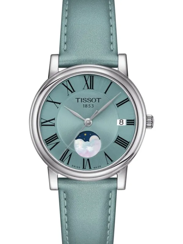 TISSOT Damenuhren-CARSON PREMIUM LADY MOONPHASE T122.223.16.353.00