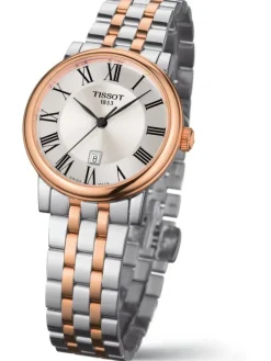 TISSOT Damenuhren-CARSON Premium Quartz, Lady, silber/rosé T122.210.22.033.01