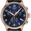 TISSOT Herrenuhren-CHRONO XL CLASSIC Blau Leder T116.617.36.042.00
