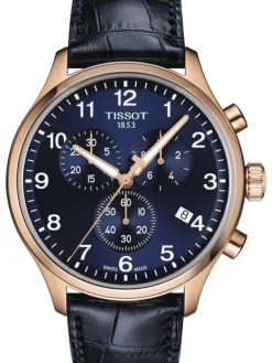 TISSOT Herrenuhren-CHRONO XL CLASSIC Blau Leder T116.617.36.042.00