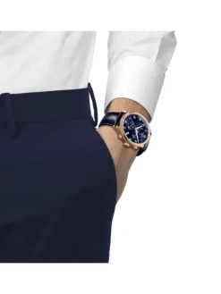 TISSOT Herrenuhren-CHRONO XL CLASSIC Blau Leder T116.617.36.042.00
