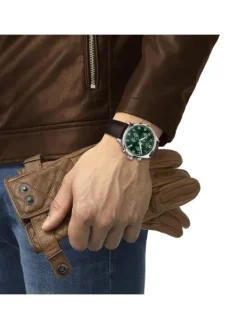 TISSOT Herrenuhren-CHRONO XL CLASSIC Grün Leder T116.617.16.092.00