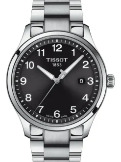 TISSOT Herrenuhren-GENT XL Black/siver T116.410.11.057.00