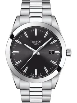 TISSOT Herrenuhren-GENTLEMAN Metallarmband Schwarz T127.410.11.051.00