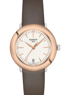 TISSOT Damenuhren-GLENDORA/LR/Q/ORR18/CUIR GRIS/ T929.210.46.266.00