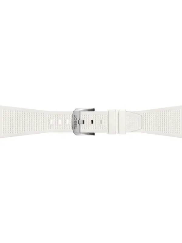 TISSOT Uhrenarmbänder-Kautschuk Band für PRX 40mm Weiß T85.2.048.463