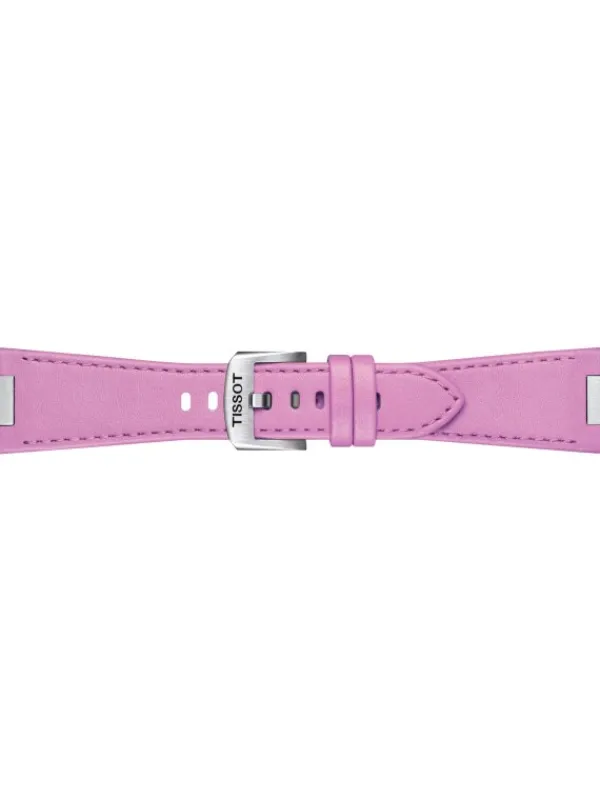 TISSOT Uhrenarmbänder-Lederarmband für PRX 35mm Pink T85.2.049.546
