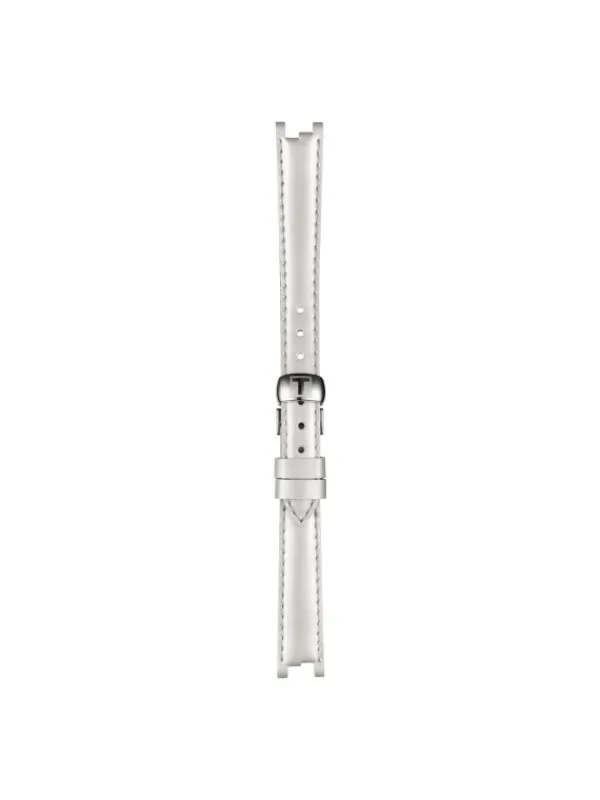 TISSOT Uhrenarmbänder-Offizielles Lederarmband weiß Bandanstoß 12 mm T85.2.0.36.540