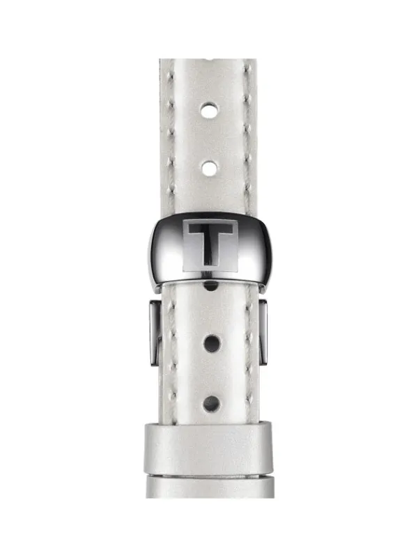 TISSOT Uhrenarmbänder-Offizielles Lederarmband weiß Bandanstoß 12 mm T85.2.0.36.540