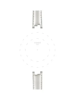 TISSOT Uhrenarmbänder-Offizielles Lederarmband weiß Bandanstoß 12 mm T85.2.0.36.540