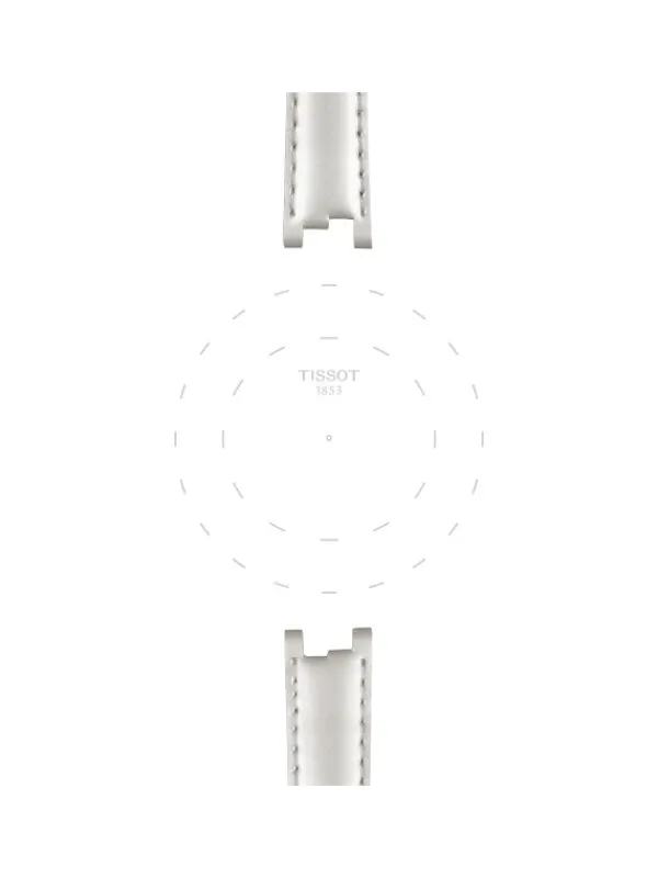 TISSOT Uhrenarmbänder-Offizielles Lederarmband weiß Bandanstoß 12 mm T85.2.0.36.540