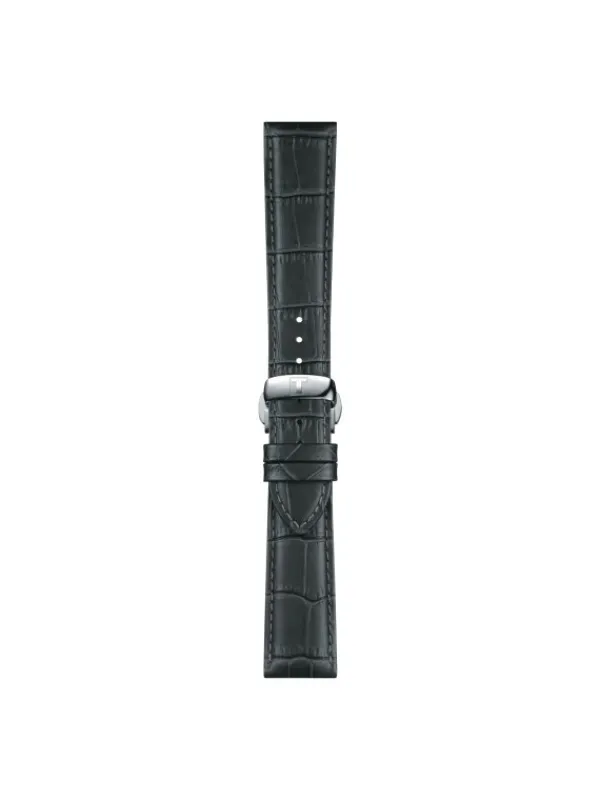 TISSOT Uhrenarmbänder-Original Lederarmband grau Bandanstoß 21 mm T85.2.0.45.750