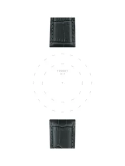 TISSOT Uhrenarmbänder-Original Lederarmband grau Bandanstoß 21 mm T85.2.0.45.750