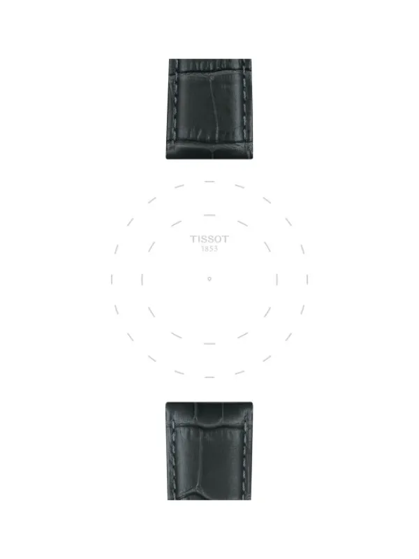 TISSOT Uhrenarmbänder-Original Lederarmband grau Bandanstoß 21 mm T85.2.0.45.750