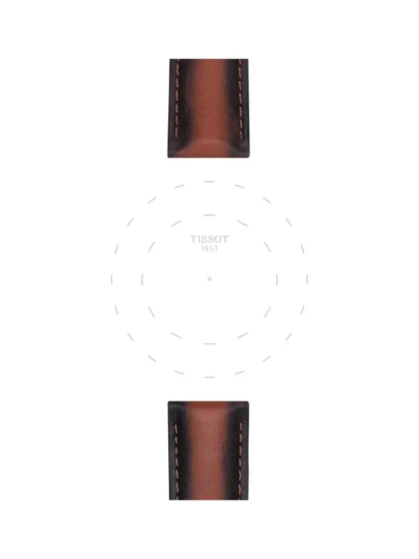 TISSOT Uhrenarmbänder-Original Lederarmband braun Bandanstoß 20 mm T85.2.0.46.842