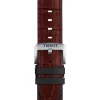 TISSOT Uhrenarmbänder-Original Lederarmband mit Kautschukelementen braun Bandanstoß 22 mm T85.2.0.46.767