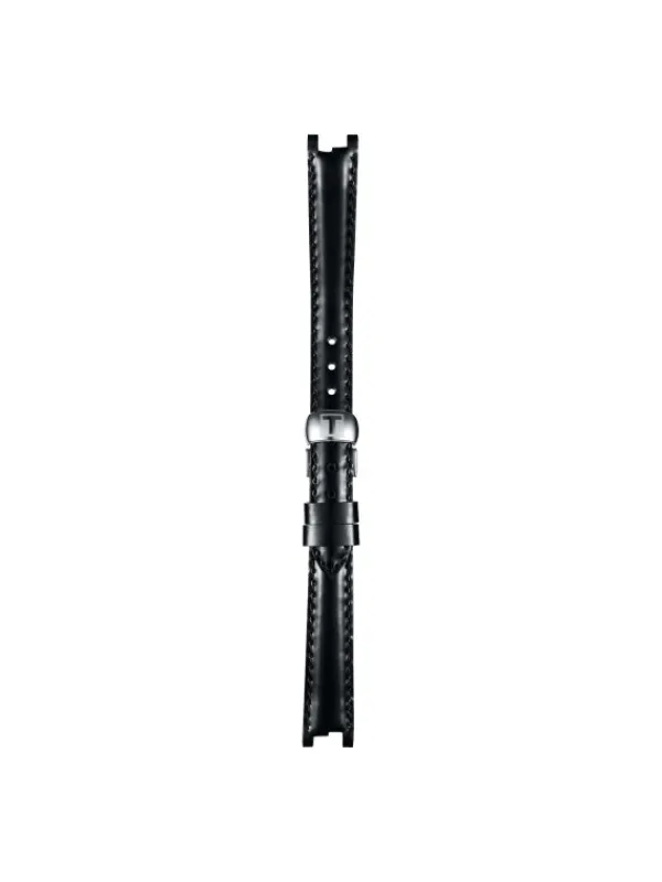 TISSOT Uhrenarmbänder-Original Lederarmband schwarz Bandanstoß 12 mm T85.2.0.36.538