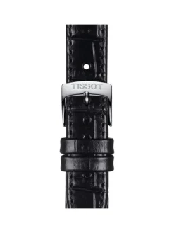 TISSOT Uhrenarmbänder-Original Lederarmband schwarz Bandanstoß 15 mm T85.2.0.43.622