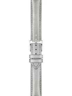 TISSOT Uhrenarmbänder-Original Lederarmband grau Bandanstoß 16 mm T85.2.047.129