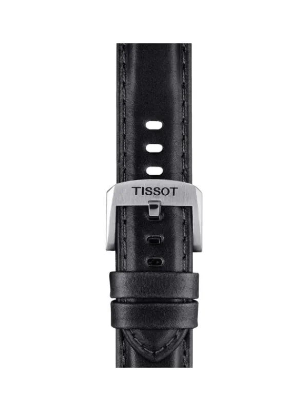 TISSOT Uhrenarmbänder-Original Lederarmband schwarz Bandanstoß 20 mm T85.2.0.46.834