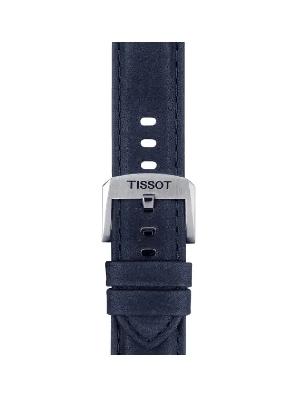 TISSOT Uhrenarmbänder-Original Lederarmband blau Bandanstoß 20 mm T85.2.0.46.831