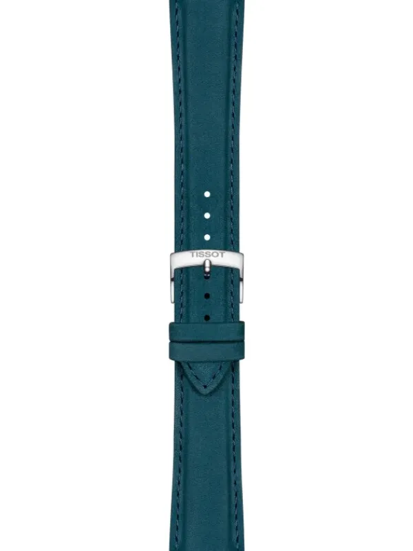 TISSOT Uhrenarmbänder | Zubehör-Original Lederarmband blau Bandanstoß 21 mm T85.2.048.227